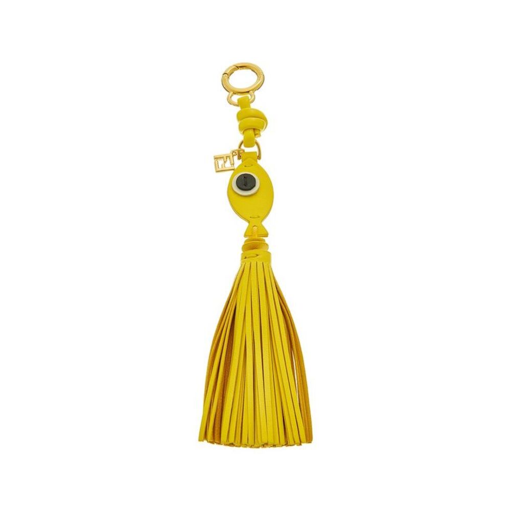 Fendi Fish Leather Charm, Yellow